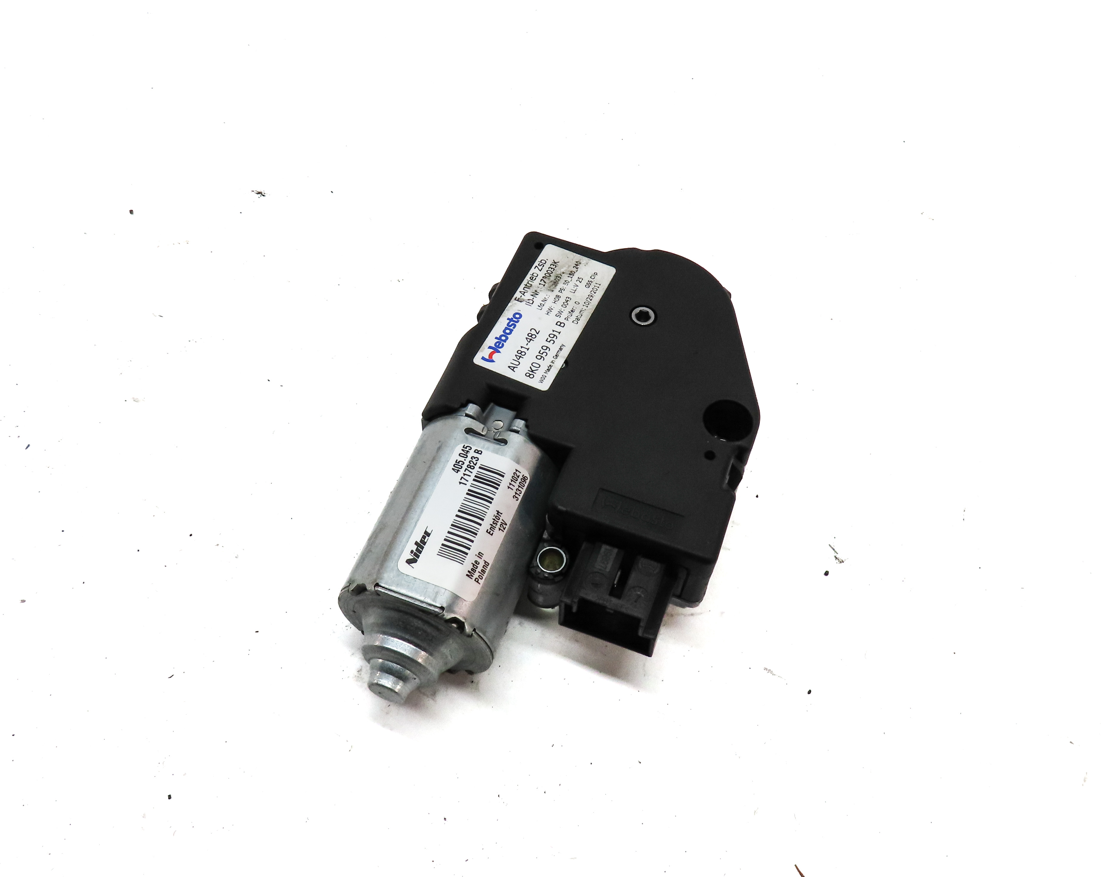 2012 AUDI S4 (B8 8K) SUNROOF SUN ROOF WINDOW GLASS ADJUST MOTOR — exact item pictured